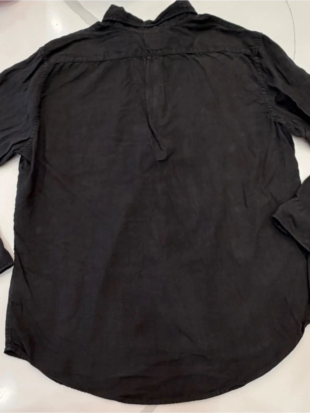 J. Crew Men's Black Baird McNutt Irish Linen Button-Down Long Sleeve Shirt